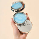 The Blue Sky Oil Control Long-lasting Powder Cake with Powder Puff Makeup Powder Waterproof Wet and Dry Face Powder