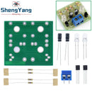 TZT Simple LED Flash DIY Kits Circuit Electronics DIY Electronic Suite 1.2mm Parts for Arduino Flash LED Kit Electronic DIY Kit