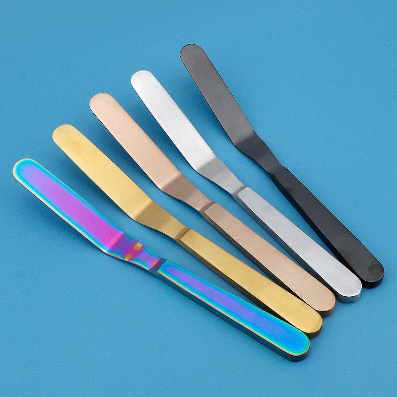 Stainless Steel Cream Spatula Butter Scraper Multiple Color Butter Knife Multiuse Cheese Tool Cake Icing Spatula Kitchen Gadgets