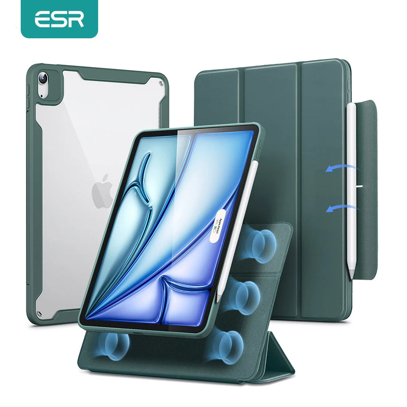 ESR for iPad Air 11 inch 2024 Case  for iPad Air 5 Detachable Smart Magnetic Case for iPad Air 4 2022 Rebound Hybrid  360° Case