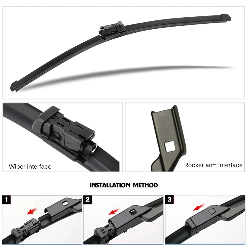 Car Wiper Blade Blades For Ford FOCUS MK3 Hatchback 2012-2017 28"+28"R Windshield Windscreen Clean Rubber Silicon Cars Wipers