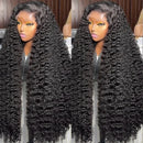 200 Density Deep Wave 13x4 13x6 Transparent Lace Frontal Wig Human Hair Water Curly 4x4 Lace Closure Wigs For Black Women Bling