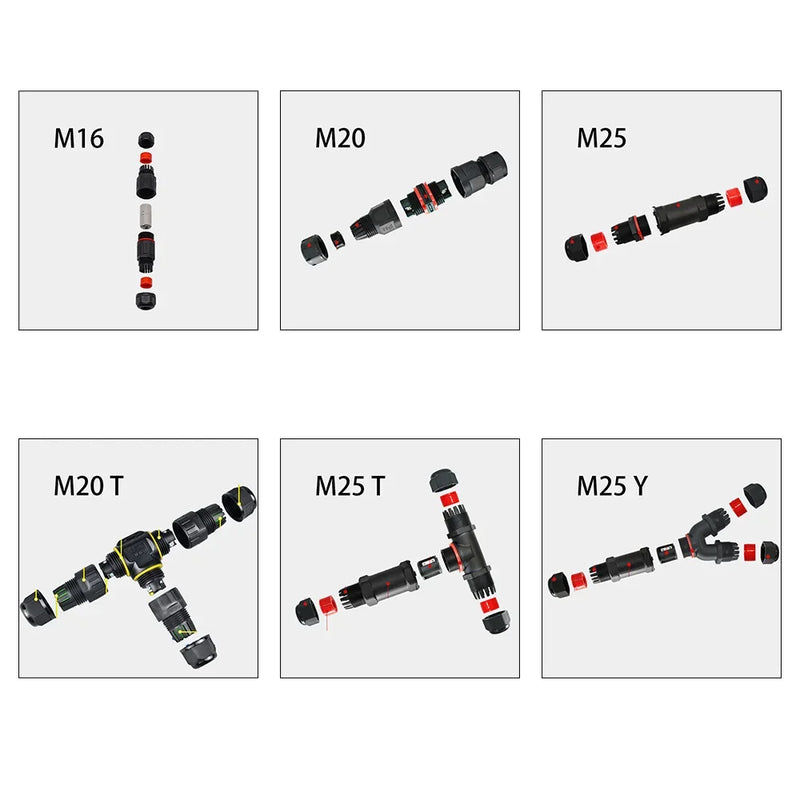 IP68 Waterproof Connector Three-way Electrical 2/3/4pin Wire Cable Connector Outdoor Underwater Terminal Block Home Improvement