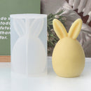 Easter Egg Bunny Silicone Candle Mold 3D Faceless Rabbit Head Aroma Soap Plaster Resin Mould Candle Making Tools Home Decor Gift