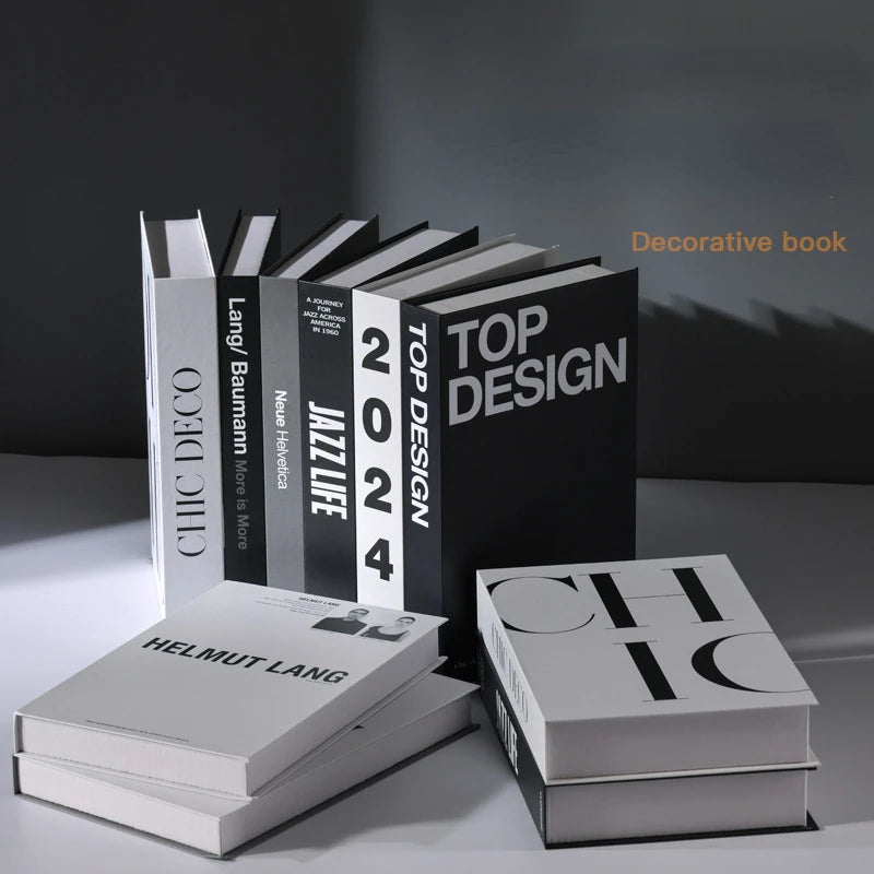 Fashion Fake Books Decoration Luxury Decorative Book Designer Living Room Decoration Simulation Books Home Decor Gifts