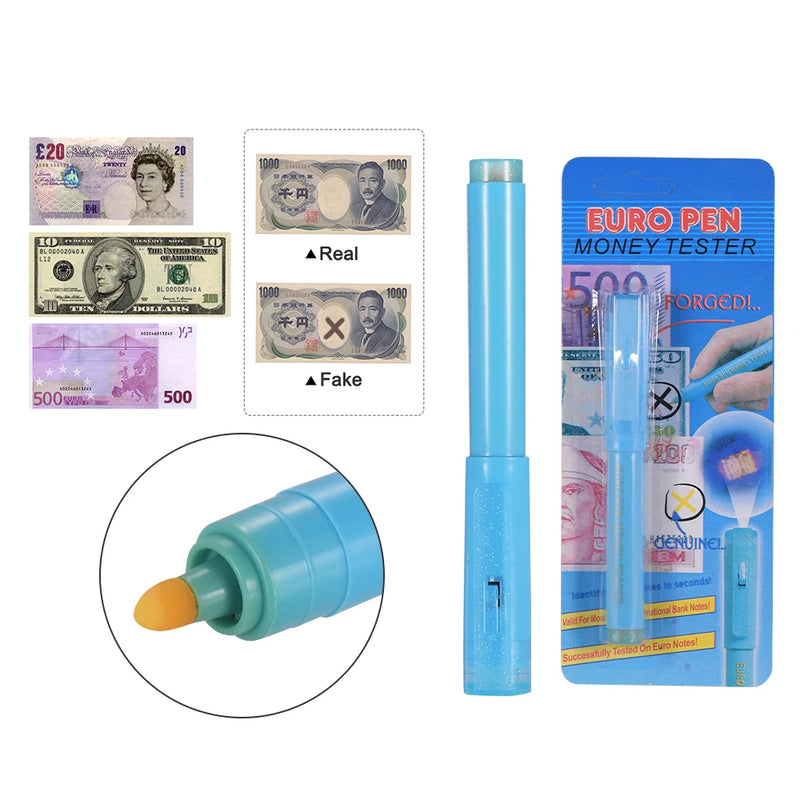 Multi-function UV Light Money Counterfeit Detector Pen Mini Banknote Tester Pen Currency Cash Checker Money Fake Dollar Marker