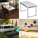 Camping Aluminium Folding Table｜Camping Table｜Height Adjustable｜Portable with Carrying Handle｜For Picnic/Kitchen/Garden