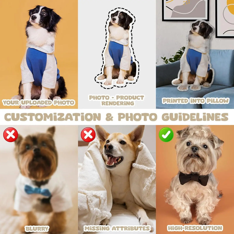 Custom Pets Cushion Personalized Filling Pets Photo Cushion DIY Pillow for Putting Picture of Cats and Dogs Home Decor