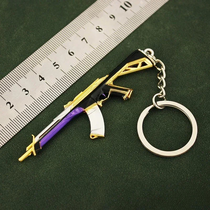 Valorant Weapon Keychain Reaver Karambit Vandal Prime Champions Skins Samurai Sword Pocketknife Weapon Model Gifts Toys for Boys