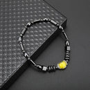 2024 Trendy Weight Loss Magnetic Hematite Round Beads Stretch Anklet Anti-Fatigue Health Care Energy Slimming Anklet Jewelry