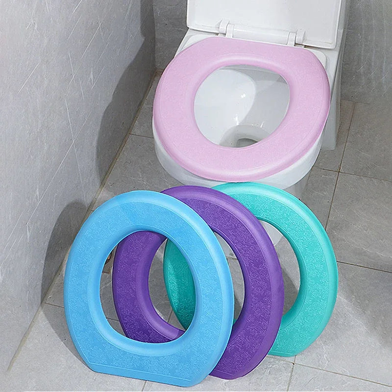 Waterpoof Soft Toilet Seat Cover Bathroom Washable Closestool Mat Pad Cushion O-shape Toilet seat Bidet Toilet Cover Accessories