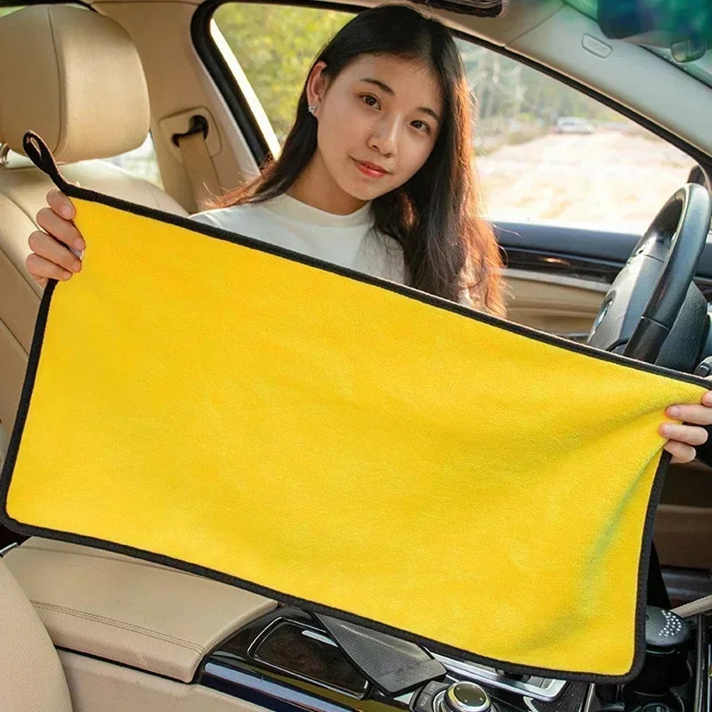 1/10pcs Microfibre Car Cleaning Cloths Thickened Car Towel with Super Absorbent for Car Wash,Waxing,Polishing,Cleaning&Drying