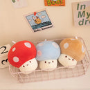 Mushroom Plush Toys Cute Mushroom Plushie Stuffed Plants Kawaii Soft Pillows Home Decor Kids Gift Red/Pink /Blue Mushroom Doll