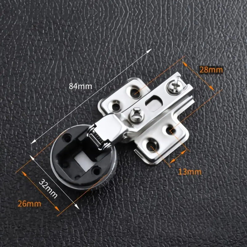 2PCS Home No Hole Interior Hardware Furniture Supplies Cabinet  Hinge Clip Glass Door Hinge Window Accessories