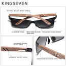 KINGSEVEN Wood Aluminum Sunglasses High Quality Full-frame Men's UV400 Polarized Glasses Mirror Lens Sports Eye Protect Eyewear
