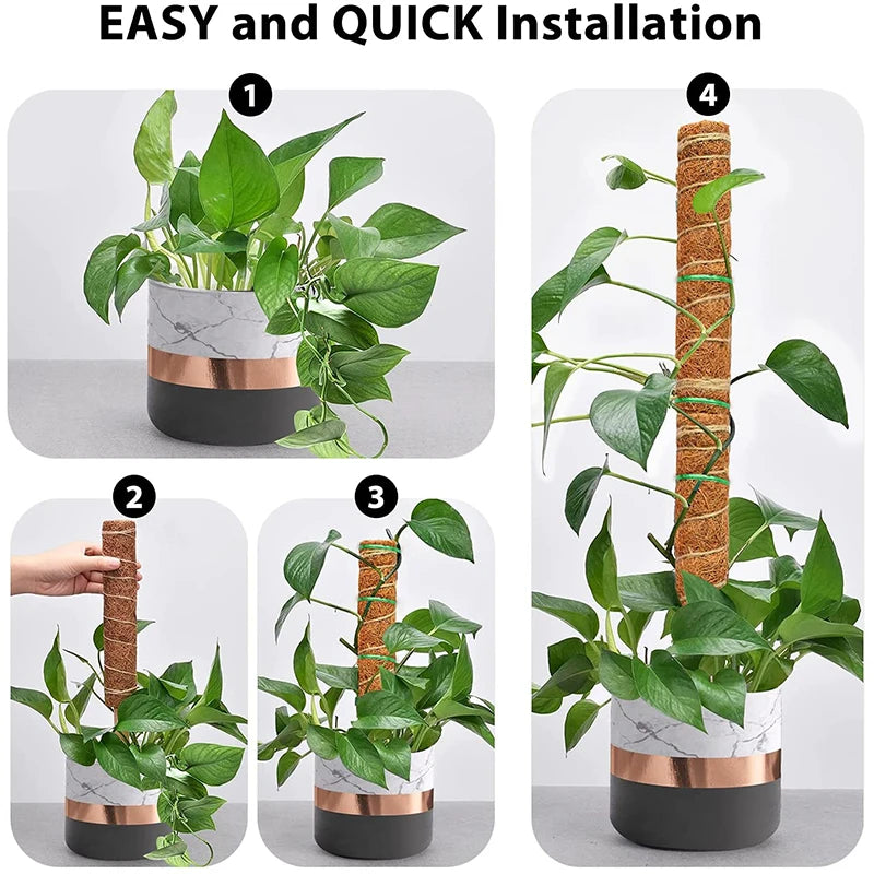 Climbing Totem Pole Plant Support Indoor Climbing Plants Stake Sphagnum Moss Coconut Fiber Creeper Frame Indoor Garden Supplies