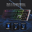 Redragon K556 PRO Upgraded Wireless RGB Gaming BT/2.4Ghz Tri-Mode Mechanical Hot-Swap Linear Quiet Red Switch Keyboard