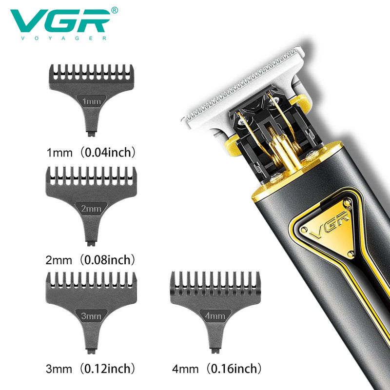 VGR T9 Hair Clipper Metal Hair Trimmer Professional Beard Shaver Rechargeable Haircut Machine Cordless Trimmer for Men New V-009