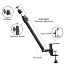 SH C-clamp Light Tripod Desktop Light Stand With 1/4" Ball Head Adjustable Tabletop Bracket Stand For Camera, Ring Light
