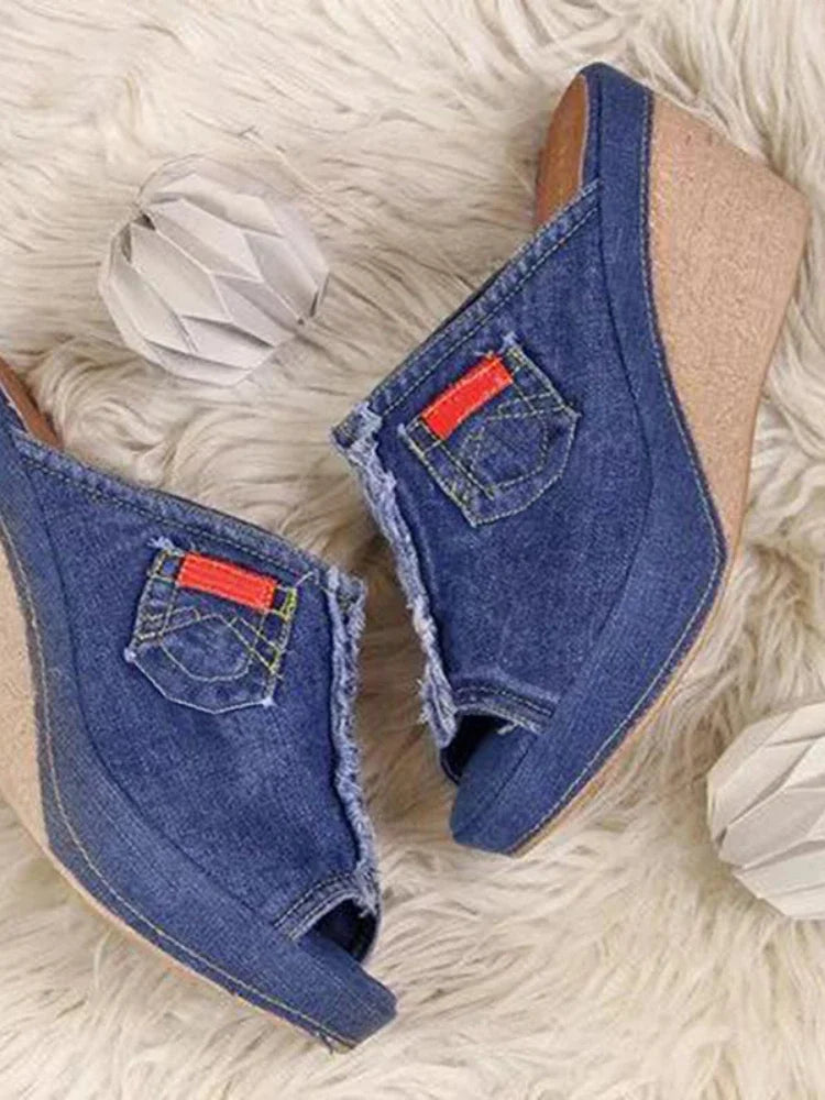 Lady Slope Sandals Women Platform Sandals New Summer Female Fish Mouth Platform High Heels Wedge Shoes