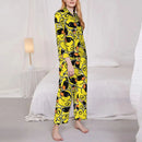 Pajamas Female Yellow Classic Ducks Daily Sleepwear Animal Two Piece Retro Pajama Sets Long Sleeve Elegant Oversize Home Suit