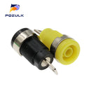 5PCS 4MM Banana Plugs Female Jack Socket Plug Wire Connector 5 Colors Each 1PCS Multimeter Socket Banana Head Female