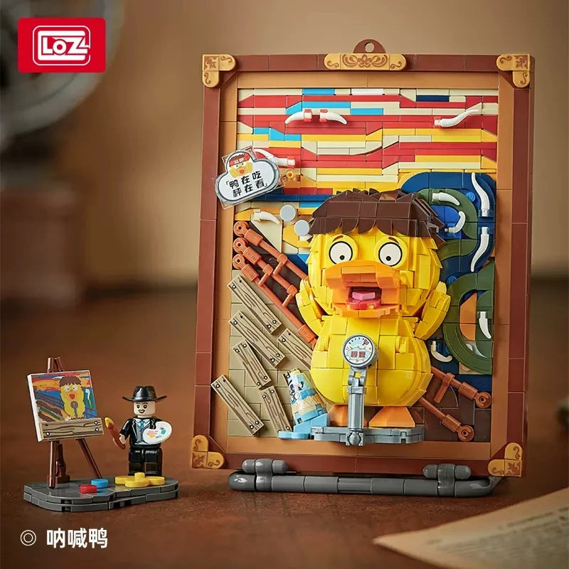 LOZ  Cute Painting Home Decor  building block photo frame  painting assembly blocks model  toys for children  Christmas  gift