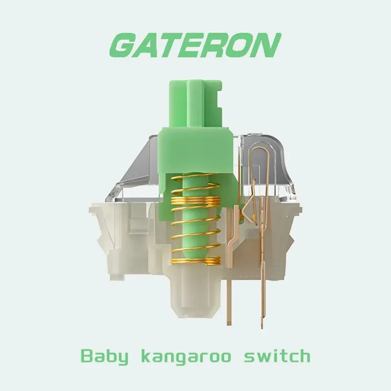 GATERON Kangaroo Switch 2.0 Baby Tactile Mechanical Keyboard Switch 5Pin 59g RGB Hot Swappable Mechanical Switches for Keyboard