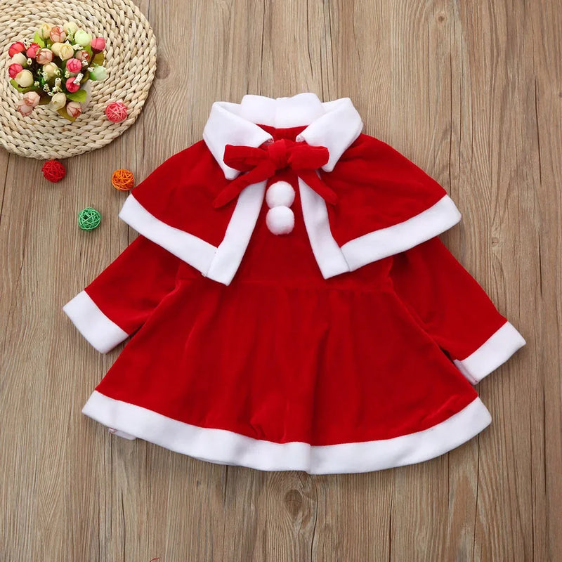 Christmas Santa Claus Cosplay Costume Boys Long Sleeve Clothes Baby Girls Dress Cute Show Christmas Hats and Christmas Supplies