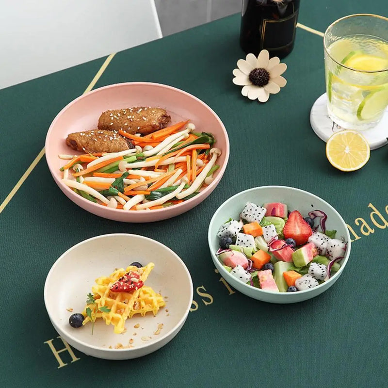 Food Plate Food Grade BPA Free Tableware Food Plate Home Anti-Slip Base Dinner Dish   Dinner Plate  Kitchen Utensils