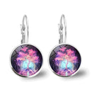Popular Jewelry Glass Pendant Alloy Earrings Tree of Life Earrings Simple Jewelry, Fashionable and Versatile Temperament Gifts