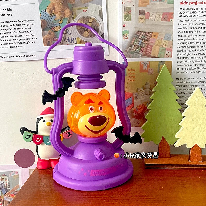 Disney Christmas Mickey Mouse Handheld Luminous Pumpkin Lantern Lotso Decoration Props Alien Children's Holiday Gift Decoration