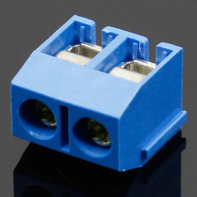 20PCS/LOT KF301-2P KF301-5.0-2P KF301 Screw 2Pin 5.0mm Straight Pin PCB Screw Terminal Block Connector Blue and green