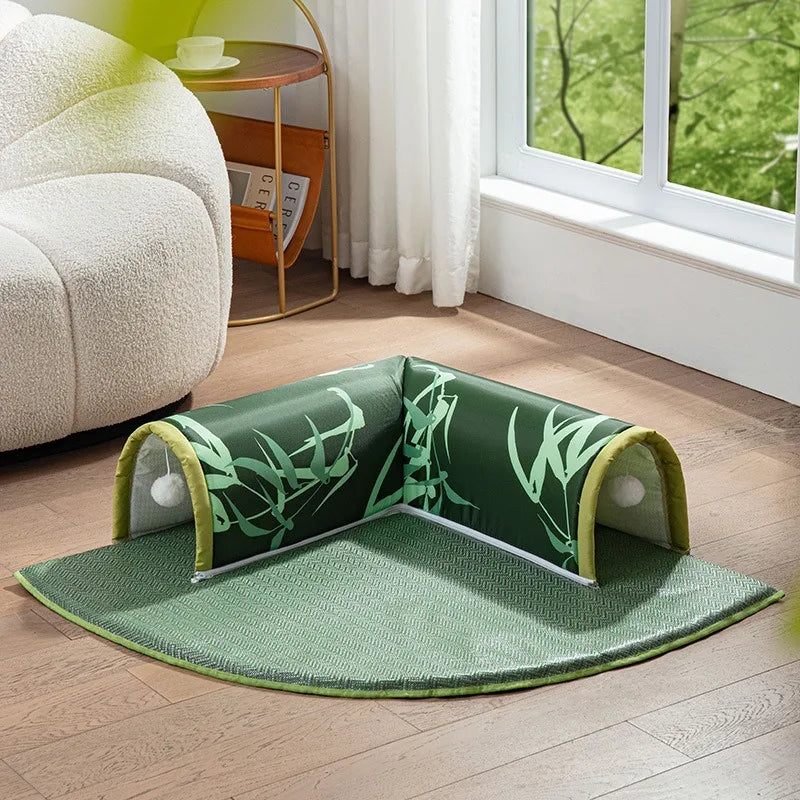 Tunnel Cat Nest Winter Warm Removable Washable Bed Cat Shelter Closed House Autumn and Winter Mat Pet Supplies Accessories