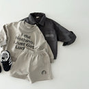 Autumn New Baby Letter Print Sweatshirt + Shorts 2pcs Suit Children Long Sleeve Clothes Set For Boys Girl Toddler Casual Outfits