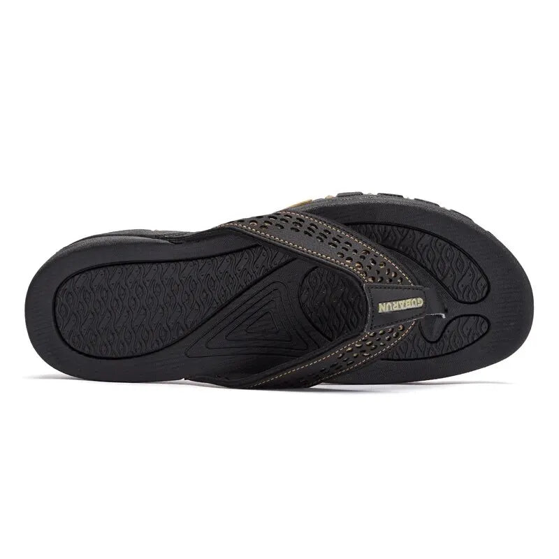 HOBIBEAR Sport Flip Flops for Mens Comfort Casual Thong Sandals Outdoor Beach Sandals