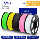 JAYO 5 Rolls 3D PETG / High Speed Matte PETG 3D Filament 1.75mm 30mm/s - 600mm/s Print Range PETG 3D Printer Filament for 3D