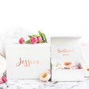 Personalize Bridesmaid Gifts Box Empty Party Proposal Wedding Card Custom Name Stickers Labels Box for Mother Birthday Idea Logo