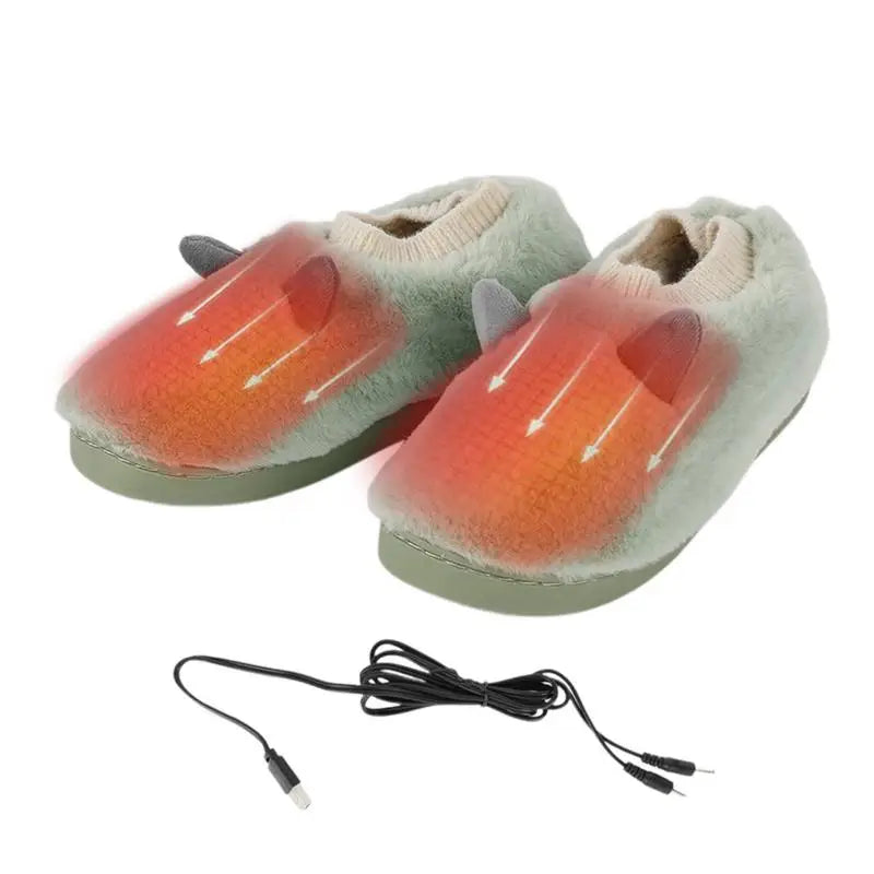 Electric Heating Shoes USB Heated Slippers Foot Warmer Boots Heated Slipper Boot For Men Women Warm Winter Christmas Gift