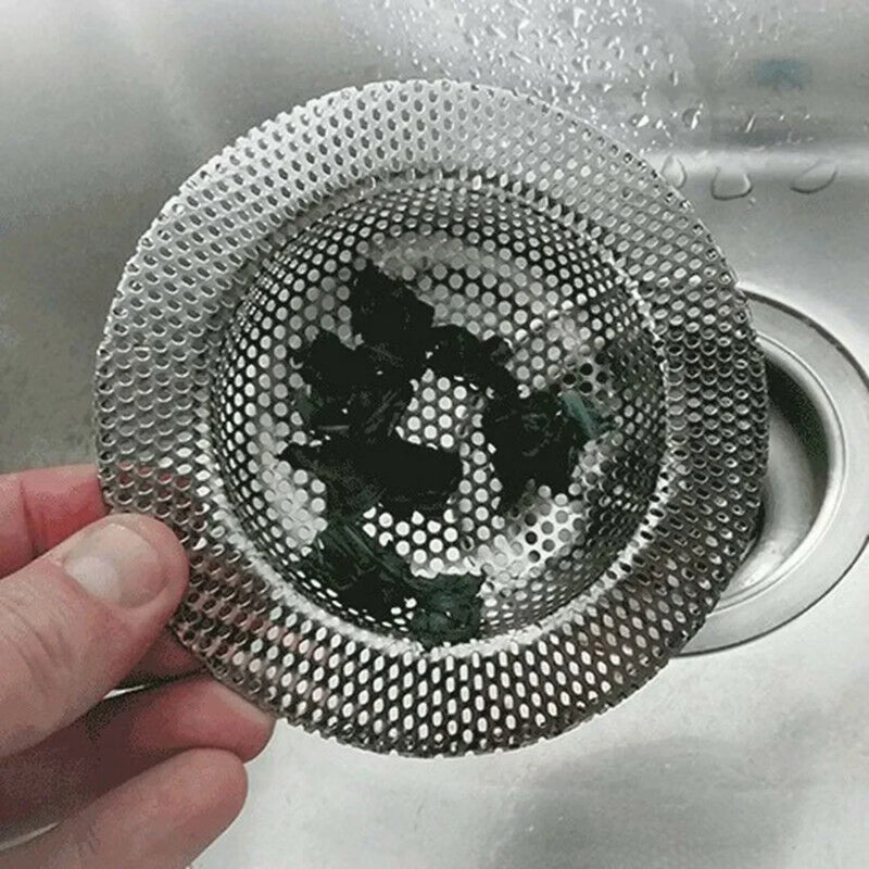 Mesh Sink Strainer Drain Sink Filter Plastic Silicone Kitchen Food Rice Sink Stopper Bathtub Hair Colander Strainer