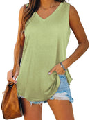 Plus size women's summer sports vest, comfortable casual sports sleeveless top, tank top
