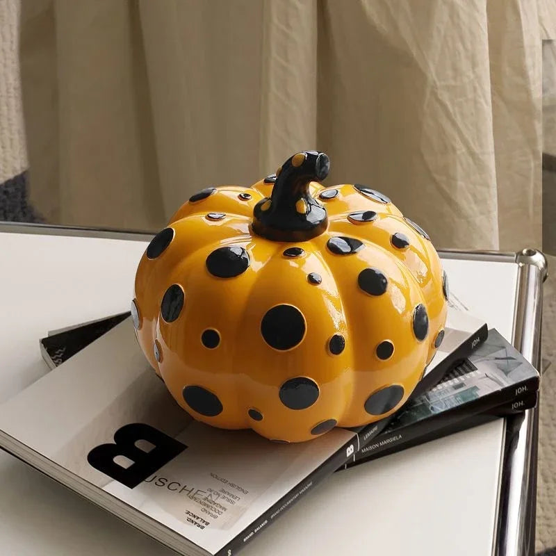 New Yayoi Kusama Polka Dot Pumpkin Decoration Creative Handmade Abstract Artwork Living Room Bedroom Shop Window Decoration Gift