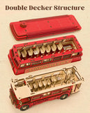 Robotime rolife London Tour Bus 3D Wooden Puzzles Wood Model Toy Car to Build Crafts Collectibles Gifts for Boys Girls