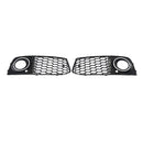 Front Bumper Fog Light Lamp Mesh Grille Honeycomb Cover For Audi A4 B8 2009-2012