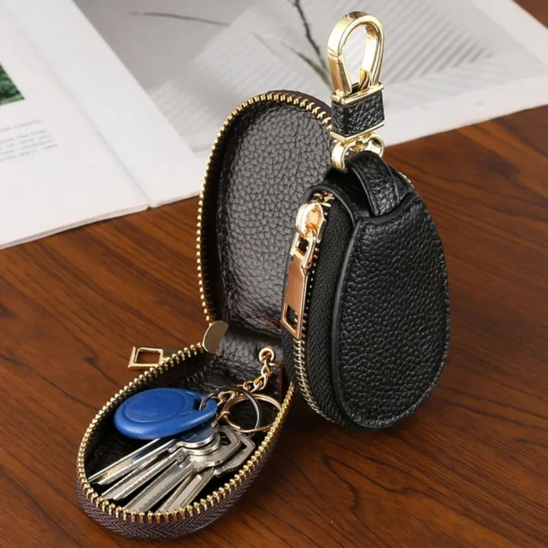 1Pc Car Key Wallets Women Couples Zipper Door Keys Storage Mini Portable Multi-function Simple Solid Protection Classic Unisex