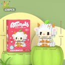 HUIQIBAO Mini Cute Anima Micro Building Blocks 3D Diamond Model LION Bricks DIY City Construction Toys for Children Kids Gift