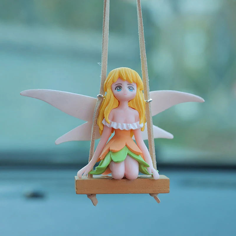 Car Pendant Interior Decor Sailor Moon Swing Figure Hanging Gadget Auto Rearview Mirror Woman Pink Ornament Dashboard Accessorie