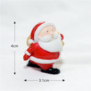 Christmas Figurines Miniatures Santa Claus Snowman Elk Ornaments for Home Merry Christmas Decoration Party Resin Craft New Year