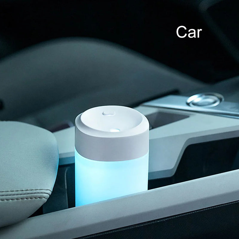 200ML Air Humidifier USB For Home Office Car Aroma Diffuser Essential Oils With  Colorful Light Mini Ultrasonic Humidifier