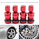 TQQTQQ 4Pcs/Set Car Truck Motorcycle Valve Short Stems Metal Bolt Tire Valve Stem Kit with Dust Cap Car Accessories